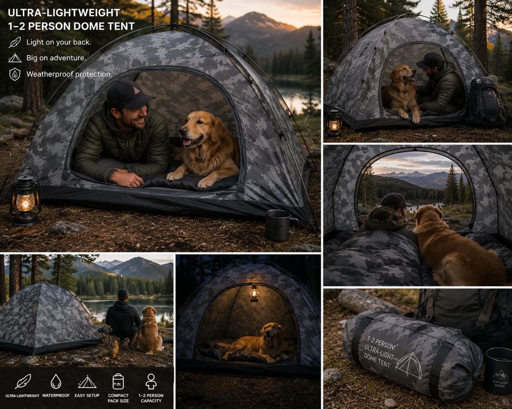 Ultralight Camping Tent 1/2 Persons