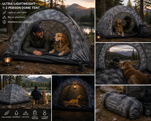 Ultralight Camping Tent 1/2 Persons